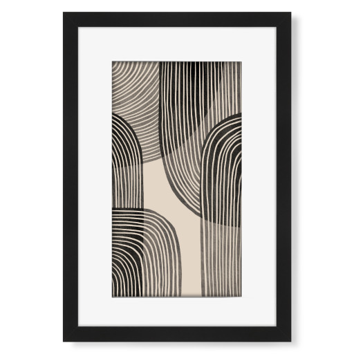 Schwarz Beige Abstrakt