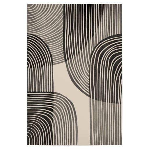 Schwarz Beige Abstrakt