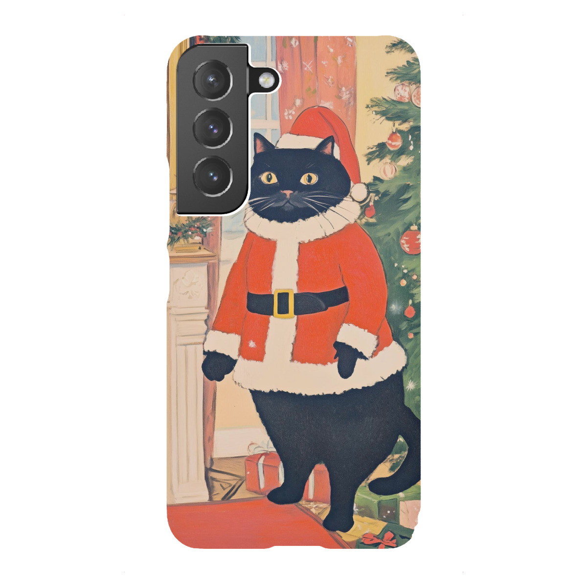 "Schwarzer Katzen-Weihnachtsmann"für Samsung Galaxy - Premium-Case Handyhülle artboxONE