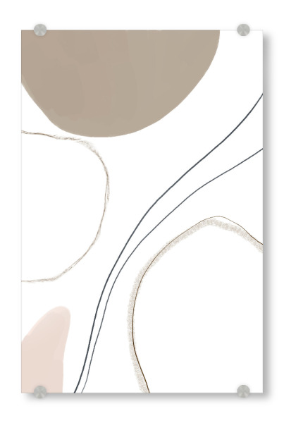 Acrylglasbild "Abstrakte Kompositionskunst" artboxONE - Abstrakt,Geometrie - Abstrakt,Strichzeichnungen,Neutrales beige,Kompositionsminimalismus