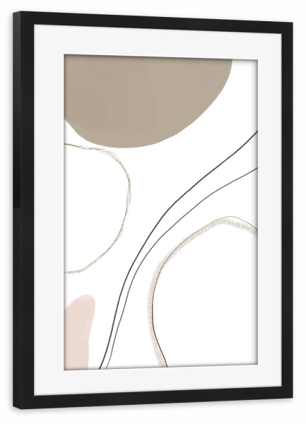 Poster mit Rahmen schwarz "Abstrakte Kompositionskunst" artboxONE - Abstrakt,Geometrie