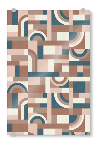 Acrylglasbild "Mokka-Mousse Accento" artboxONE - Abstrakt,Geometrie