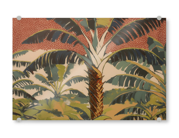 Acrylglasbild "Pastell Palmen Landschaft" artboxONE - Natur,Floral,Abstrakt