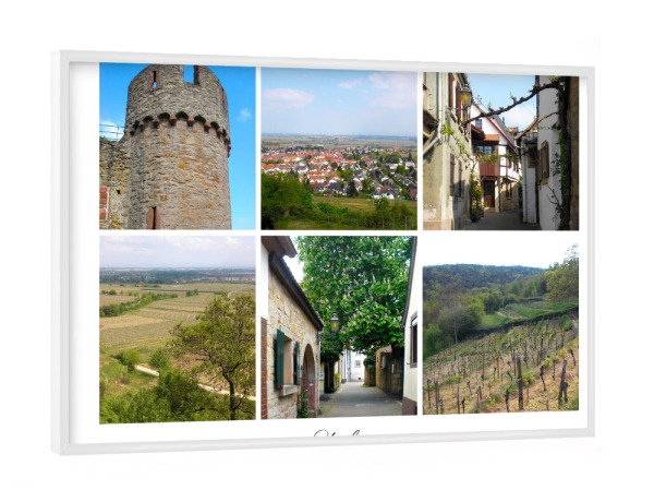 Poster mit weißem Rahmen "Pfalz" artboxONE - Reise,Reise / Länder