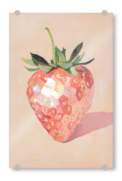 Acrylglasbild "Disco-Erdbeere" artboxONE - Natur,Essen & Trinken,Fashion,Essen & Trinken / Obst & Gemüse
