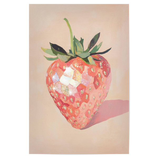 Poster 30x20 cm "Disco-Erdbeere" artboxONE - Natur,Essen & Trinken,Fashion,Essen & Trinken / Obst & Gemüse