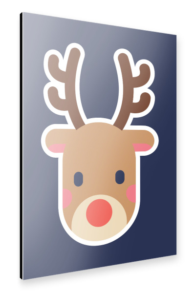 Alu-Dibond "Rudolph das Rentier Weihnachten" 30x20 cm artboxONE
