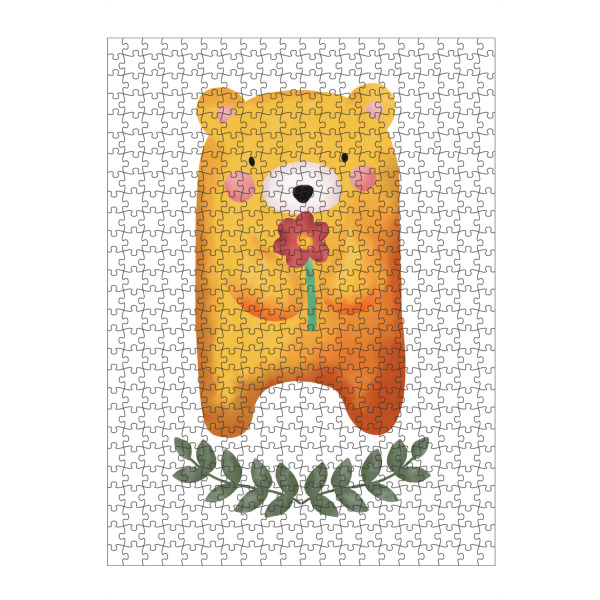 Puzzle Ravensburger "Kleiner Bär mit Blume" artboxONE - Natur,Für Kinder,Tiere
