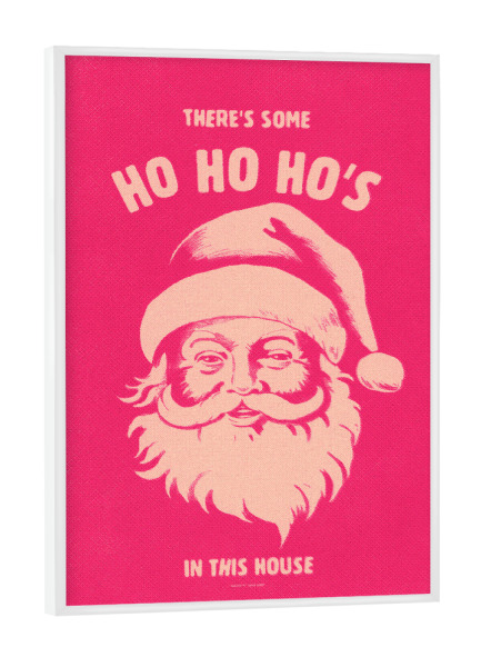 Poster mit weißem Rahmen "Ho Ho Ho's" artboxONE - Weihnachten,Lustig - Weihnachten,Lustig,Humor,Pop-art,Grafikdesign,Zitat,Festlich