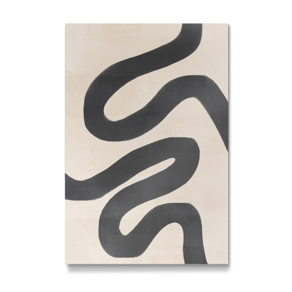 Galerie-Print "Beige Black Curves" 75x50 cm artboxONE