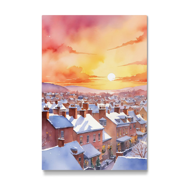 Galerie-Print "Snowy Christmas Morning Sunrise" 75x50 cm artboxONE