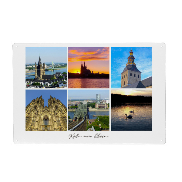 Metall Poster "Köln Collage" artboxONE - Städte,Städte / Köln,Reise,Architektur