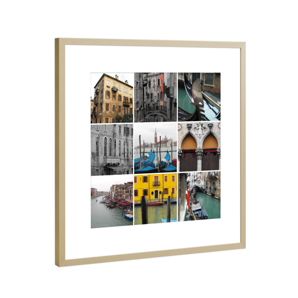 Poster mit Rahmen Gold "Venice Collage" artboxONE - Reise,Architektur,Reise / Strand und Meer,Städte / Venedig,Reise / Länder