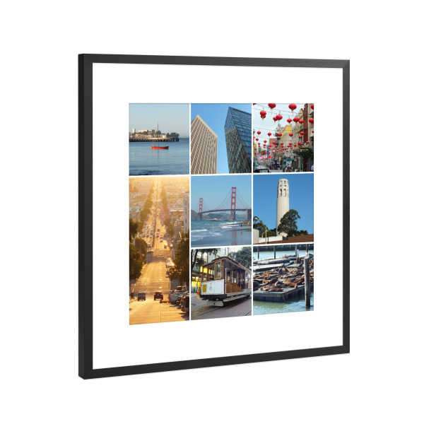 Poster mit Rahmen Schwarz (Metallic) "SFO Collage" artboxONE - Reise,Architektur,Reise / Länder,Städte / San Francisco