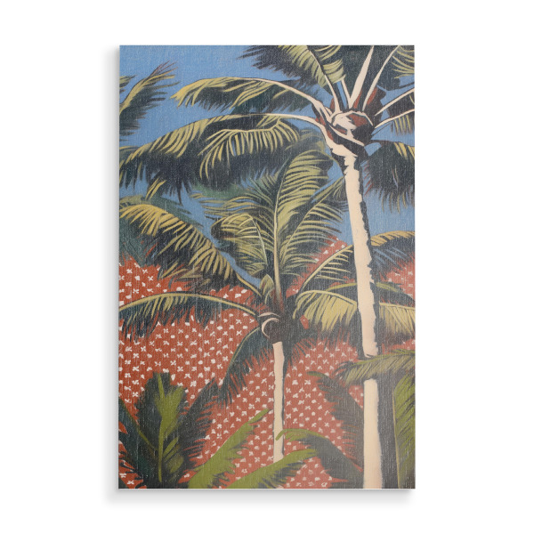 Holzbild "Lebendige Palmen popart" artboxONE - Natur,Floral,Abstrakt
