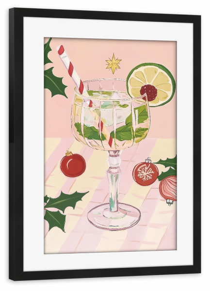 Poster mit Rahmen schwarz "Weihnachtsfestgetränk" artboxONE - Essen & Trinken,Weihnachten,Essen & Trinken / Alkohol,Festivals