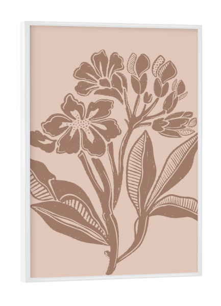 Poster mit weißem Rahmen "Mocha florals" artboxONE - Natur,Floral,Für Mama