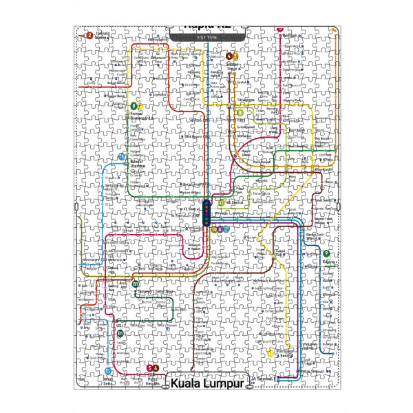 Puzzle Ravensburger "U-Bahn – Kuala Lumpur" artboxONE - Städte,Architektur,Kartografie