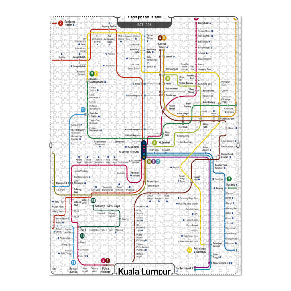 Puzzle Ravensburger "U-Bahn – Kuala Lumpur" artboxONE - Städte,Architektur,Kartografie