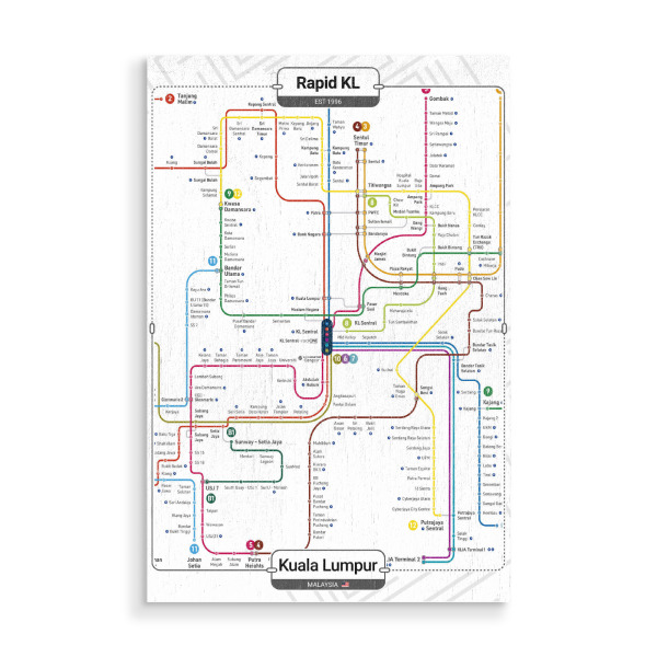 Holzbild "U-Bahn – Kuala Lumpur" artboxONE - Städte,Architektur,Kartografie