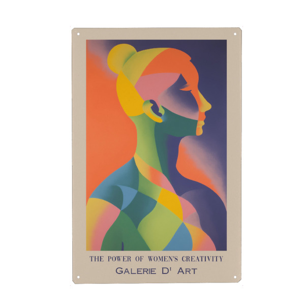 Metall Poster "Die Kraft der Frau Galerie" artboxONE - Typografie,Abstrakt,Menschen,Für Mama