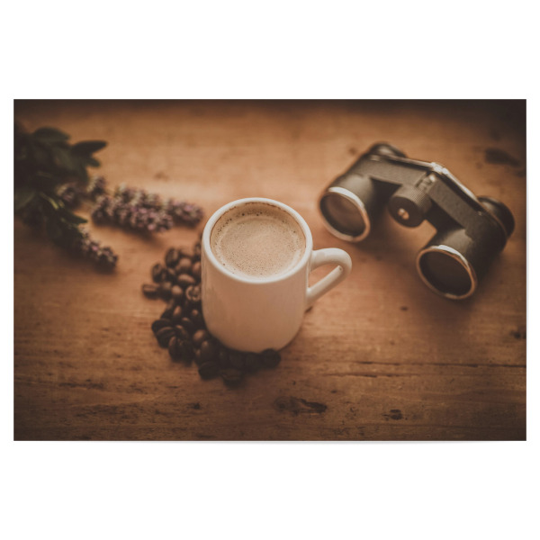 Poster 30x20 cm "Retro Mediterraner Espresso" artboxONE - Natur,Essen & Trinken