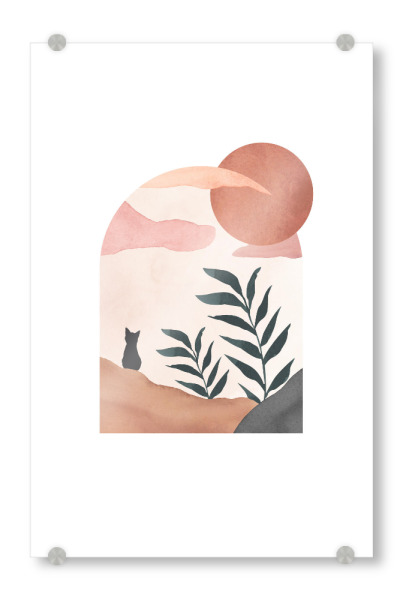 Acrylglasbild "Abstrakte geometrische Landschaft" artboxONE - Tiere,Abstrakt,Geometrie