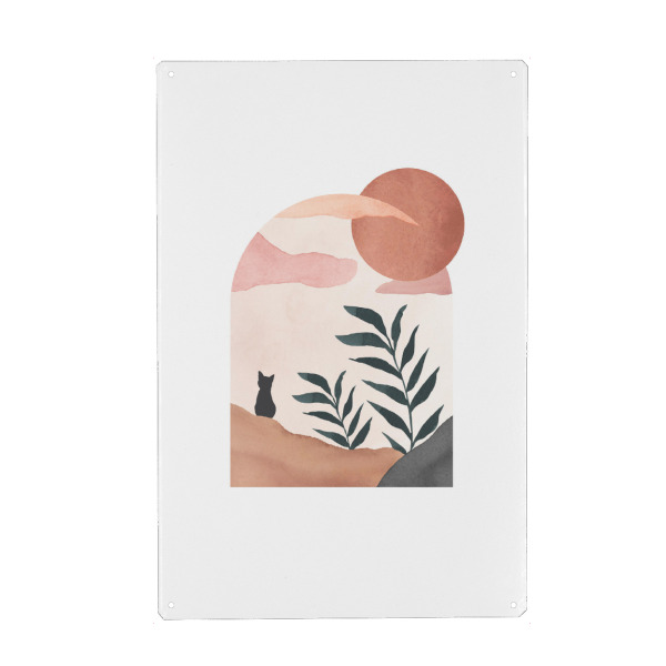 Holzbild "Abstrakte geometrische Landschaft" artboxONE - Tiere,Abstrakt,Geometrie