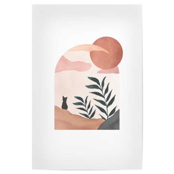 Poster "Abstrakte geometrische Landschaft" artboxONE - Tiere,Abstrakt,Geometrie