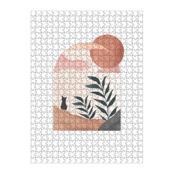 Puzzle Ravensburger "Abstrakte geometrische Landschaft" artboxONE - Tiere,Abstrakt,Geometrie