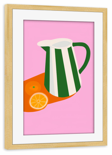 Poster mit Rahmen kiefer "Frische Limonaden Farben" artboxONE - Natur,Essen & Trinken,Essen & Trinken / Obst & Gemüse