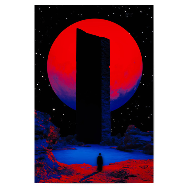 Poster 30x20 cm "Kosmische Aura des Roten Mondes" artboxONE - Reise,Galaxy