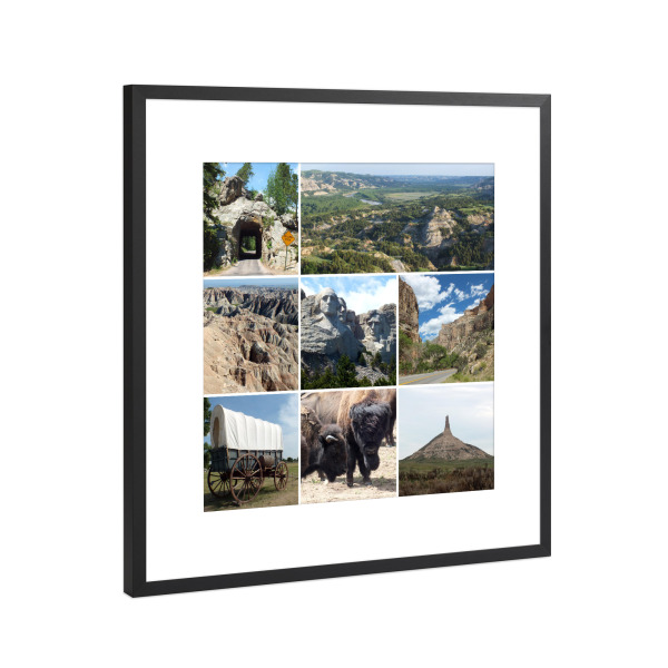 Poster mit Rahmen Schwarz (Metallic) "Wilder Westen Collage" artboxONE - Natur,Reise,Reise / Länder