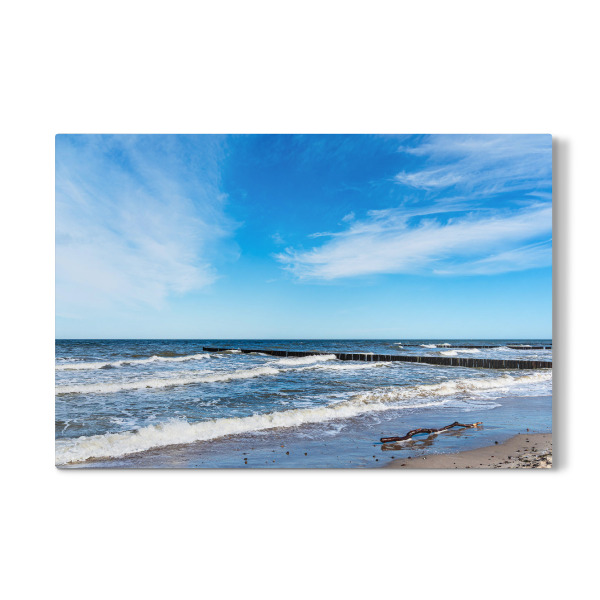 Galerie-Print "Buhne und Ast an der Ostsee" 75x50 cm artboxONE