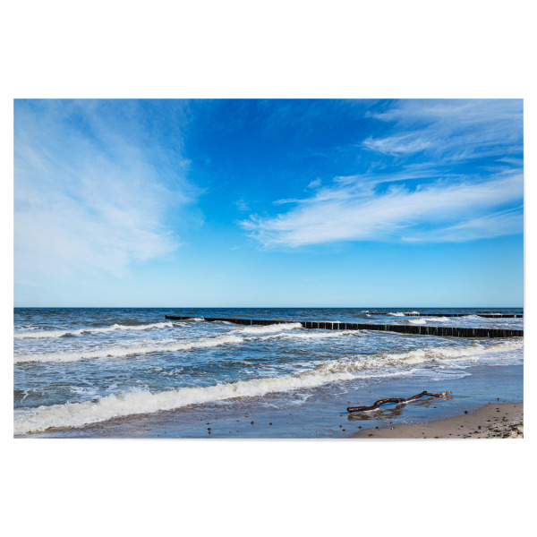 Poster "Buhne und Ast an der Ostsee" artboxONE - Natur,Reise,Reise / Strand und Meer