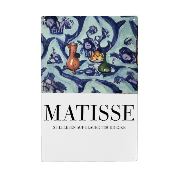 Holzbild "H. Matisse - blaue Tischdecke" artboxONE - Essen & Trinken,Essen & Trinken / Alkohol