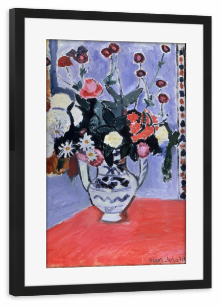 Poster mit Rahmen schwarz "H. Matisse - Blumenstrauss" artboxONE - Floral - Blumen,Floral,Malerei,Gemälde,Kunst,Matisse,Henri,Stillleben,Bunt,Vase