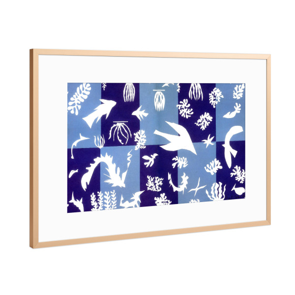Poster mit Rahmen Kupfer "Matisse - Polynesien, Himmel" artboxONE - Natur,Abstrakt