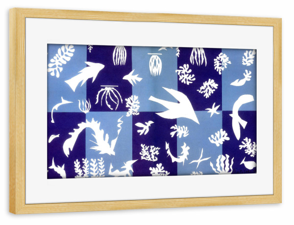 Poster mit Rahmen kiefer "Matisse - Polynesien, Himmel" artboxONE - Natur,Abstrakt