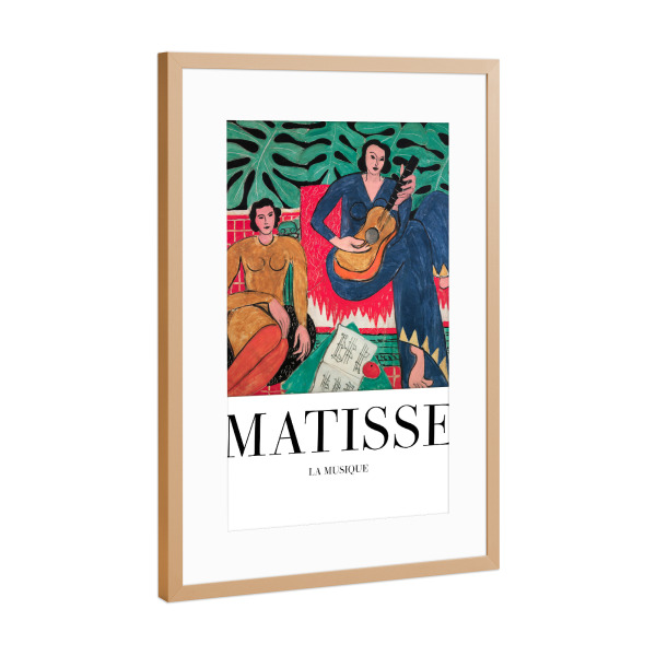 Poster mit Rahmen Kupfer "La musique - Henri Matisse" artboxONE - Floral,Menschen,Musik