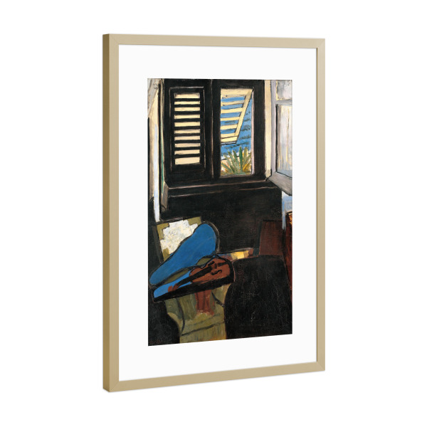 Poster mit Rahmen Gold "Interieur mit Violine - Matisse" artboxONE - Menschen,Musik - Violine,Kunst,Malerei,Gemälde,Henri,Matisse,Zimmer,Geige