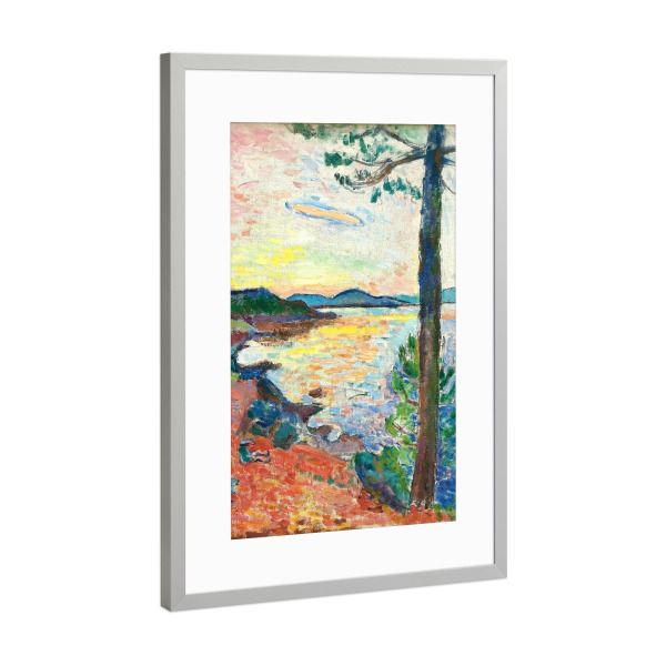 Poster mit Rahmen Silber "Die Bucht von Saint-Tropez" artboxONE - Natur,Reise,Reise / Strand und Meer