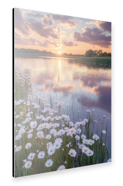 Alu-Dibond "Floraler Sonnenuntergang" 75x50 cm artboxONE