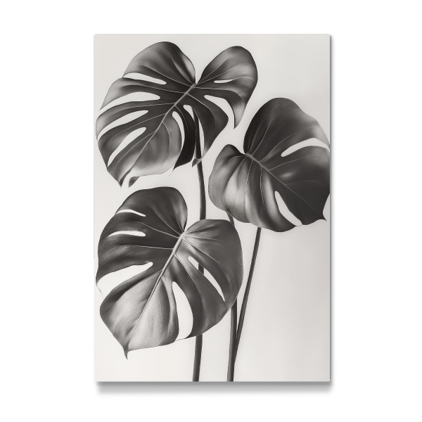 Galerie-Print "Monstera schwarzweiß" 75x50 cm artboxONE