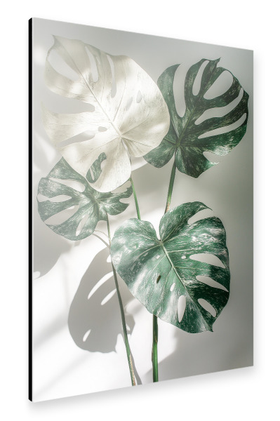 Alu-Dibond "Monstera - Blätter" 30x20 cm artboxONE