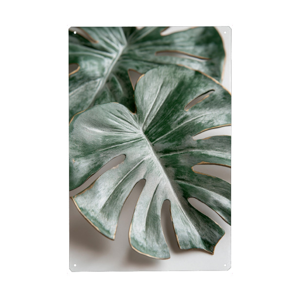 Metall Poster "Monstera Fotografie" artboxONE - Natur,Floral - Monstera,Pflanze,Botanisch,Ki,Ai,Floral,Natur - Blechschild