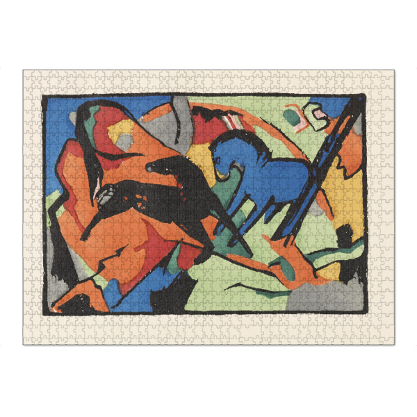 Puzzle Ravensburger "Der blaue Reiter" artboxONE - Natur,Tiere,Abstrakt - Franz marc,Der blaue reiter,Kunst,Malerei,Gemälde,Bunt,Abstrakt,Tiere,Natur