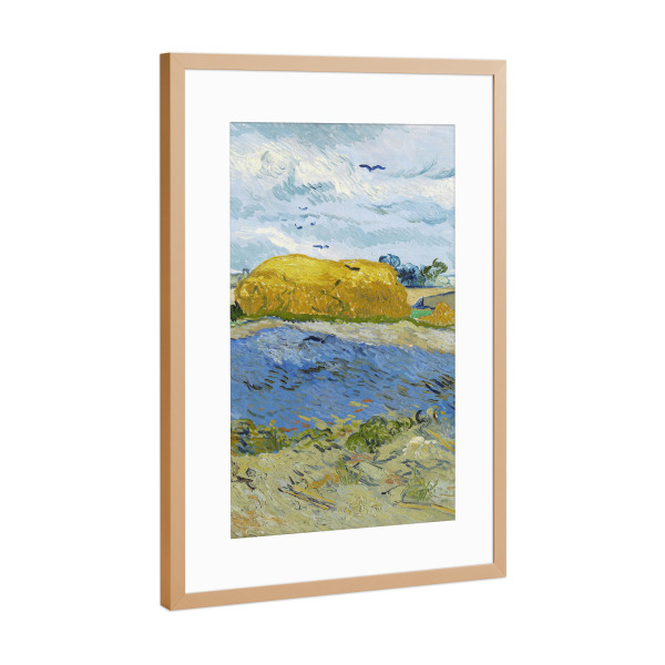 Poster mit Rahmen Kupfer "Heuschober - regnerischer Tag" artboxONE - Natur,Reise