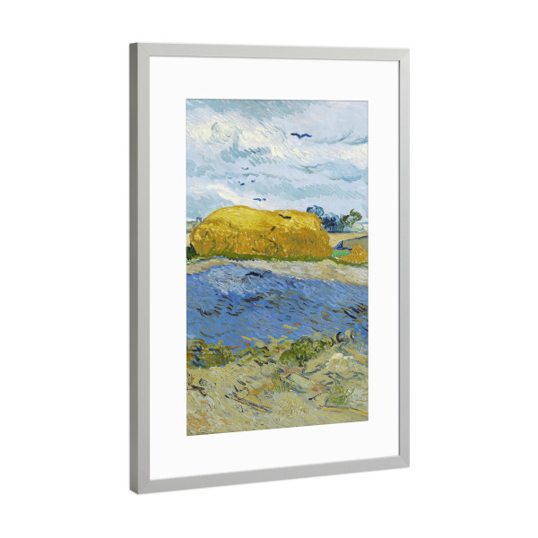 Poster mit Rahmen Silber "Heuschober - regnerischer Tag" artboxONE - Natur,Reise