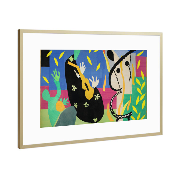 Poster mit Rahmen Gold "Die Traurigkeit des Königs" artboxONE - Abstrakt